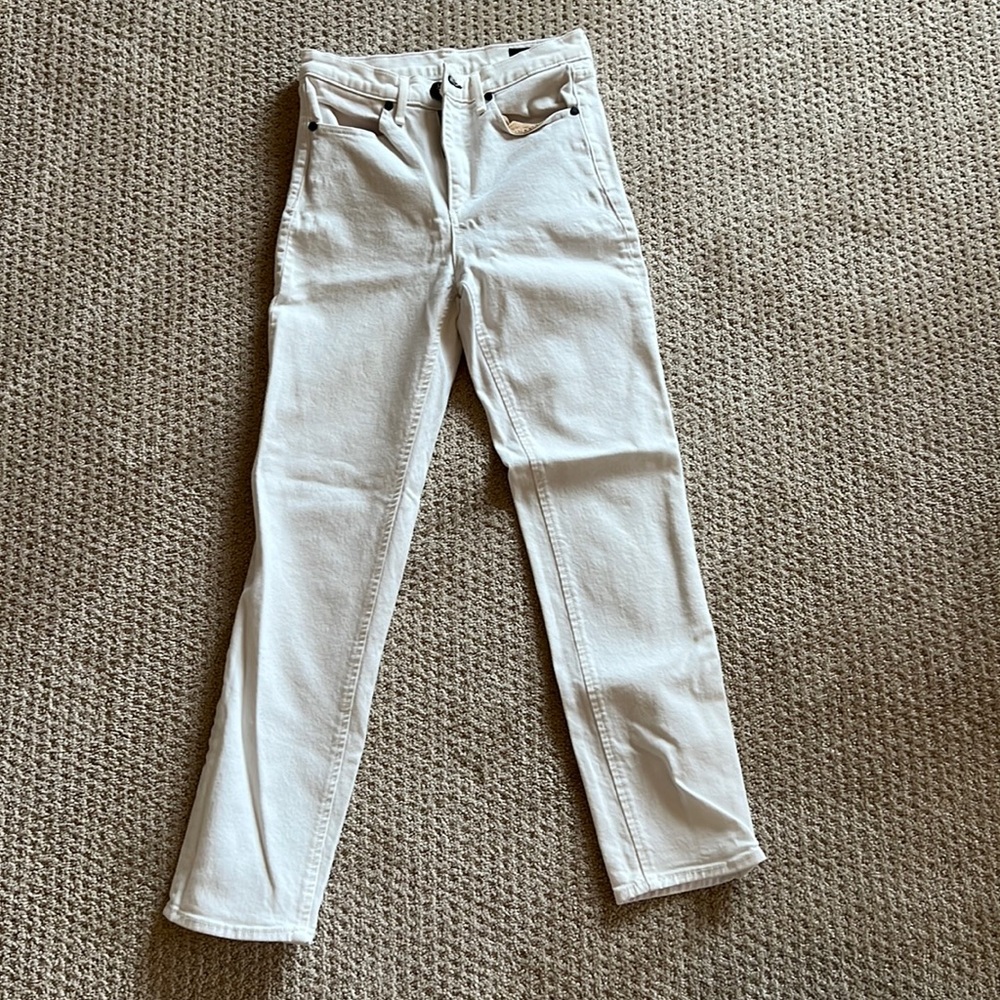 Rag & bone white slim jeans 25